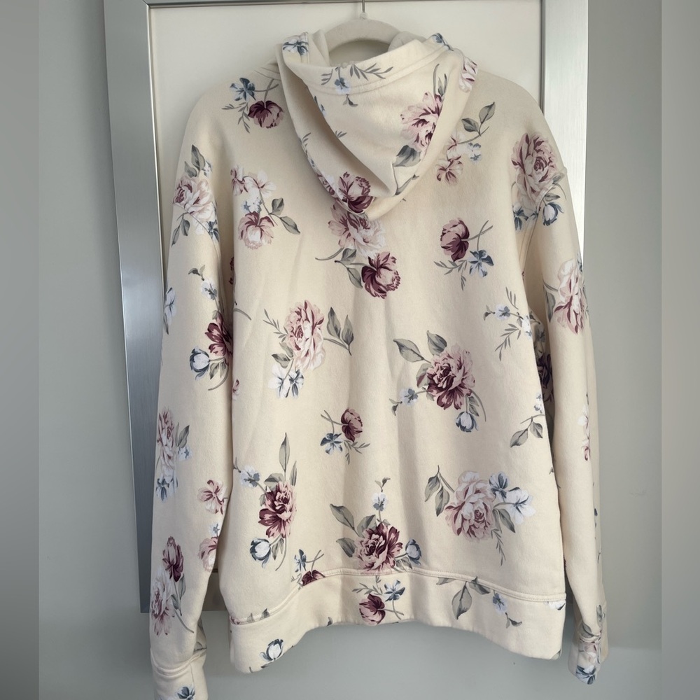 Hollister hoodie sweatshirt floral cream - Picture 2 of 12
